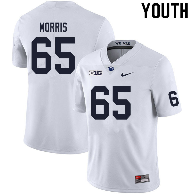 NCAA Nike Youth Penn State Nittany Lions Hudson Morris #65 College Football Authentic White Stitched Jersey BJL8698QD